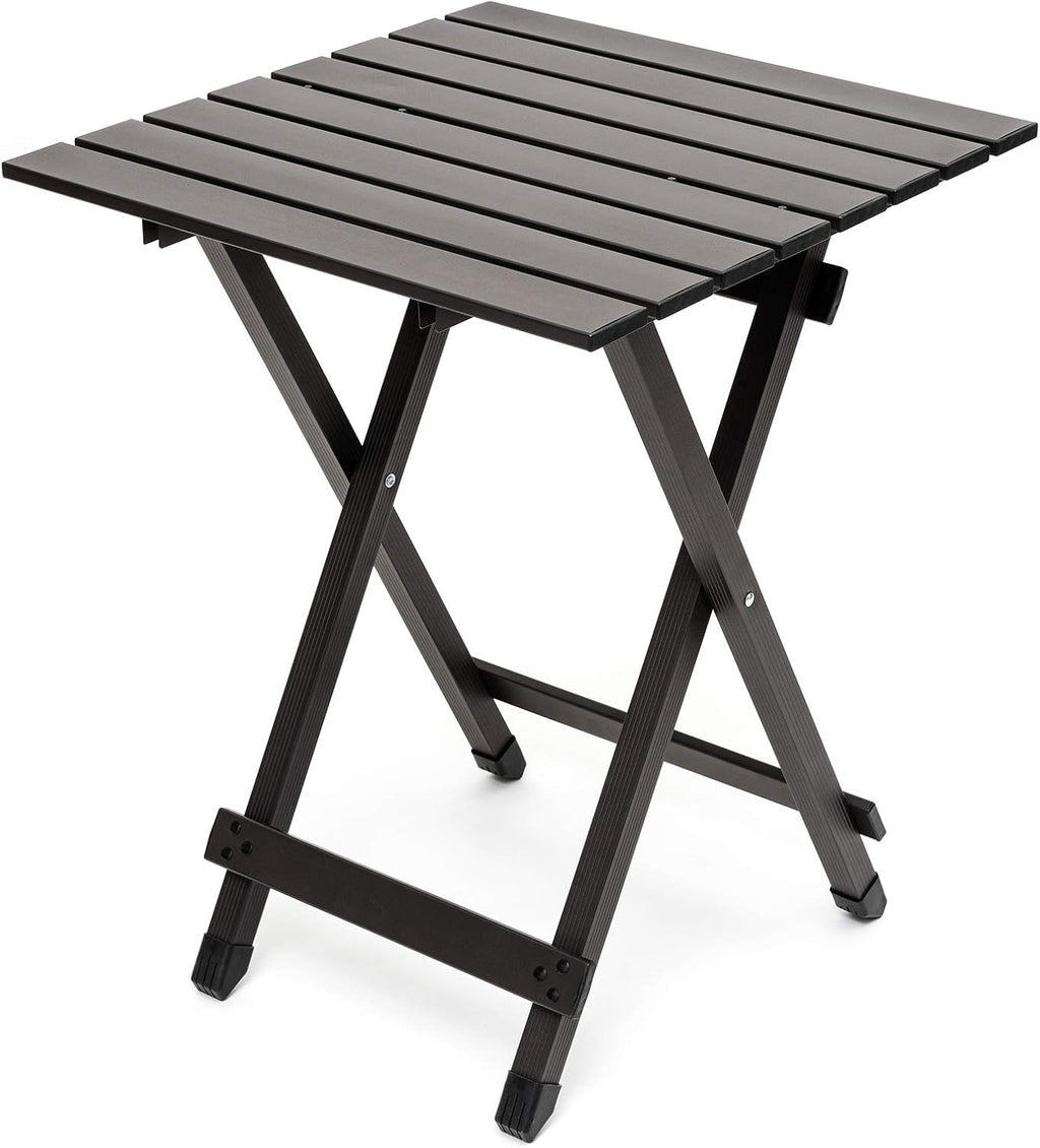 SUNNYFEEL Folding Camping Table - Lightweight Aluminum Portable Picnic Table for Cooking, Beach, Hiking, Travel, Fishing, BBQ, Indoor Outdoor Small Foldable Camp Tables