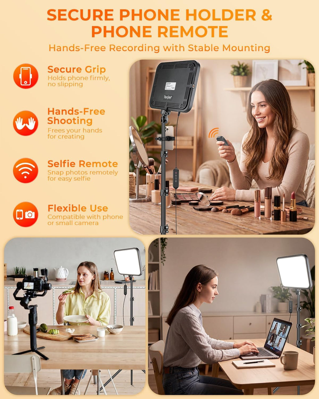 Torjim 12 Inch Video Light Kit for Creators | 30W High Brightness