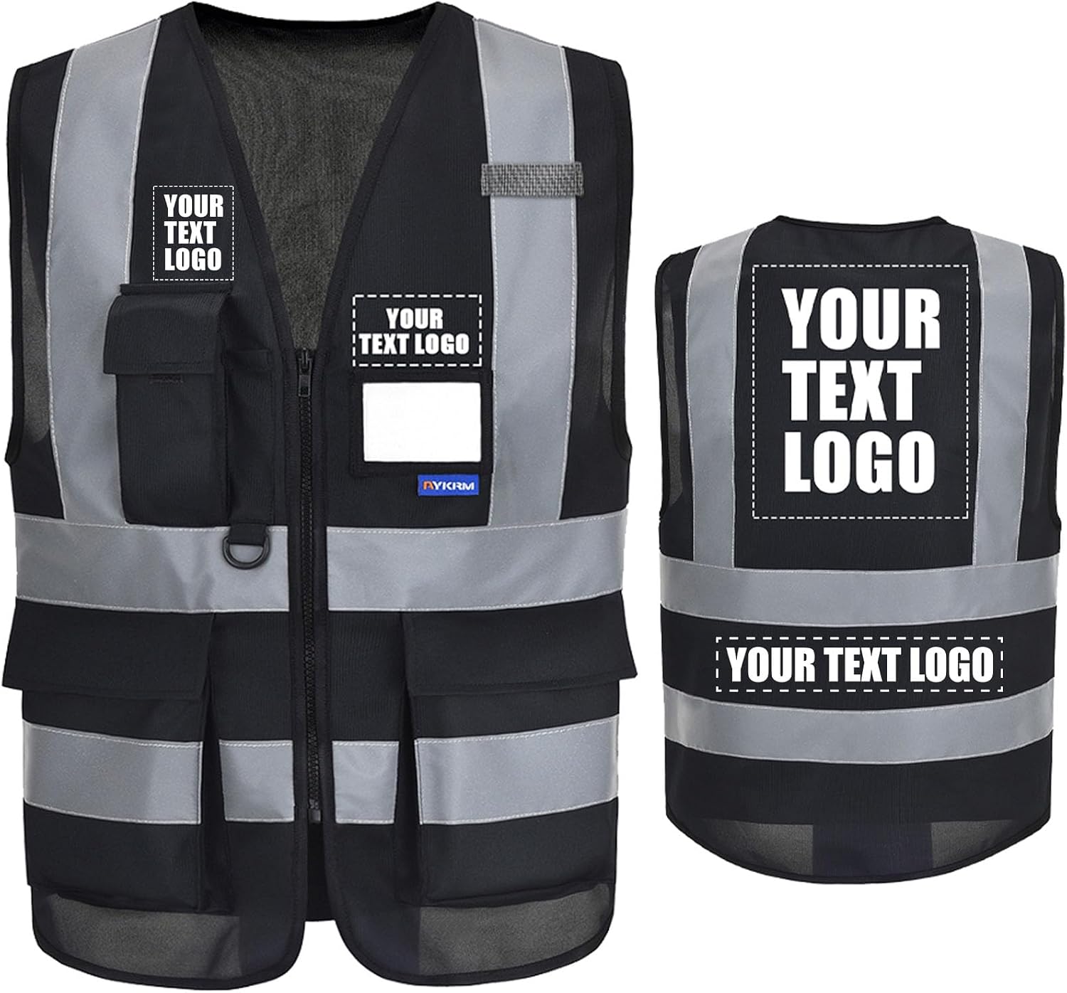 A-SAFETY High Visibility Reflective Safety Vest Customize Logo (XS-8XL)