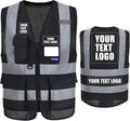 A-SAFETY High Visibility Reflective Safety Vest Customize Logo (XS-8XL)