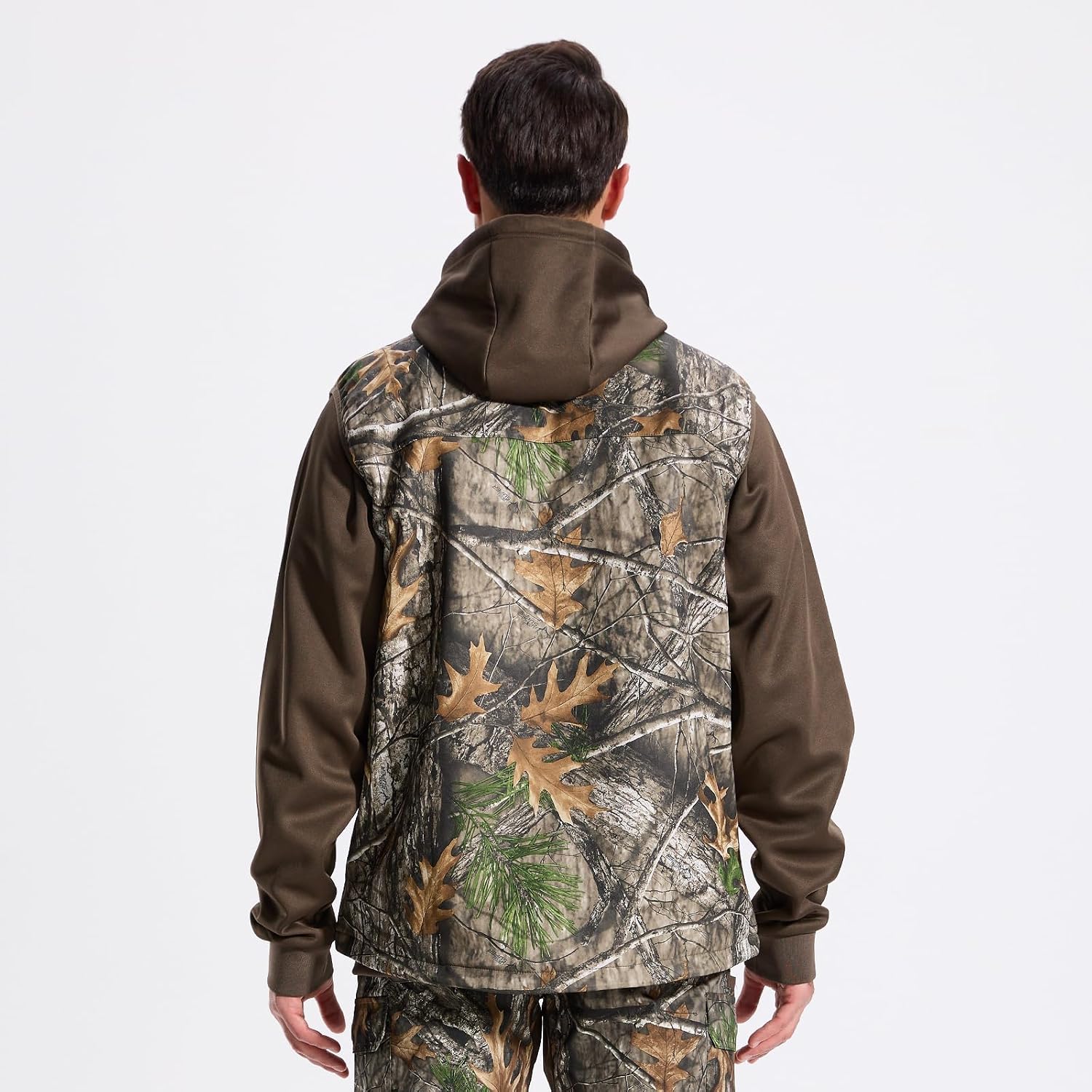 LOOGU Mens Camo Hunting Vest Water-Resistant Sleeveless Jacket with Pockets for Outdoor Fishing Hiking