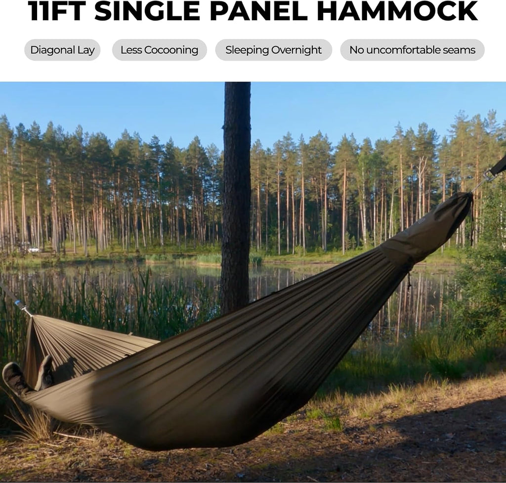 Onewind 11ft Ultralight Camping Hammock for Hiking Backpacking, Earth Red