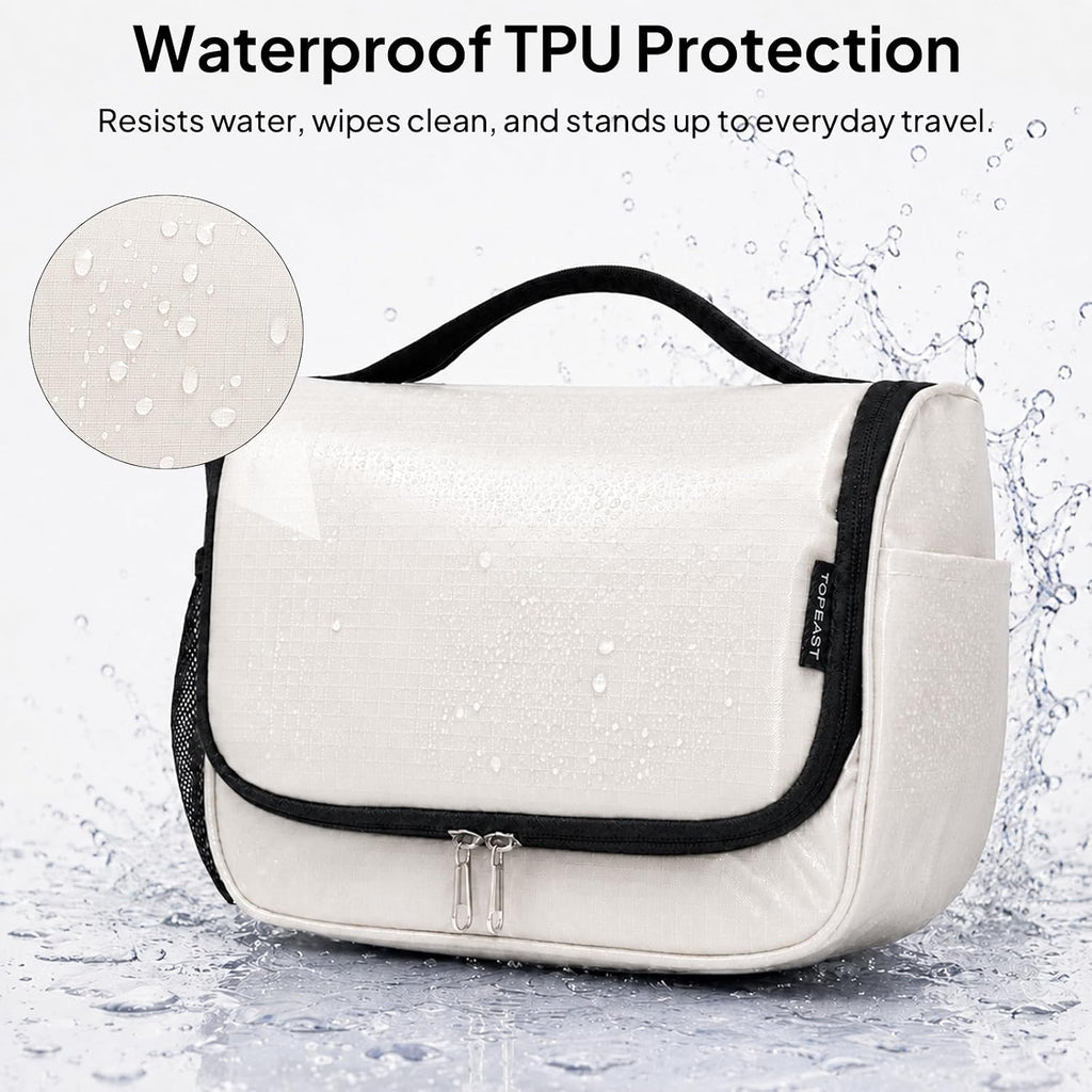 Travel Toiletry Bag for Women & Men, Waterproof Hanging Makeup Organizer