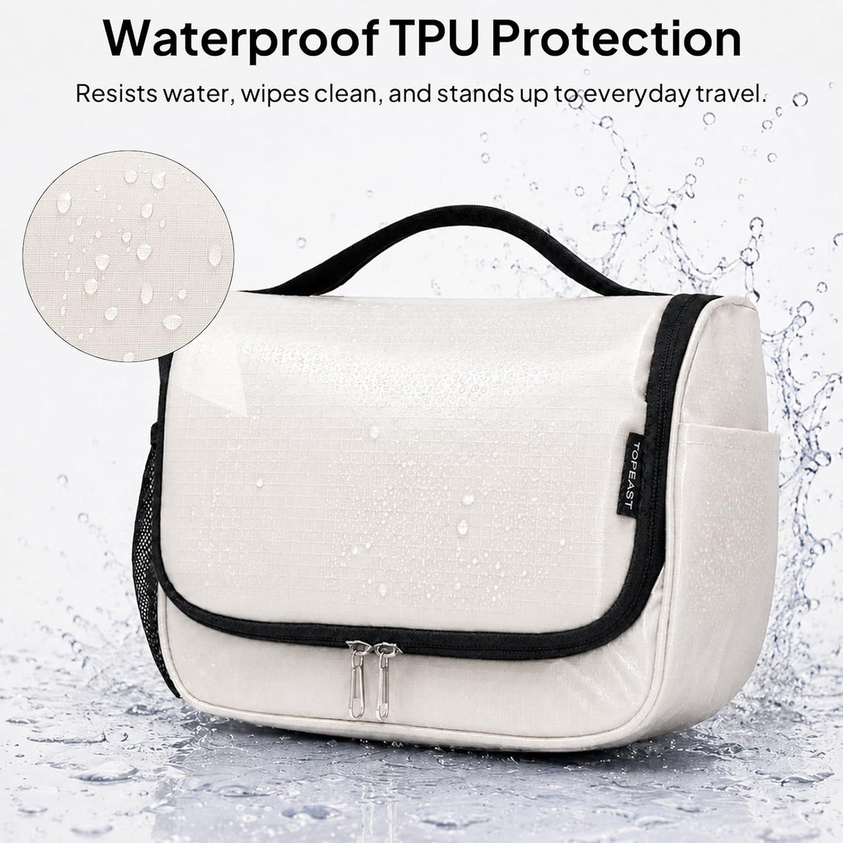 Travel Toiletry Bag for Women & Men, Waterproof Hanging Makeup Organizer