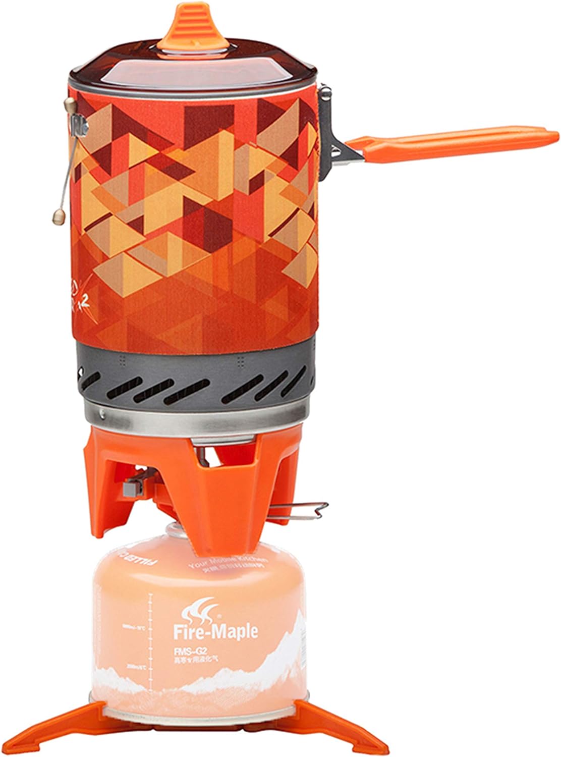 Fire-Maple Fixed Star X2 Backpacking Camping Stove System, Orange,22oz