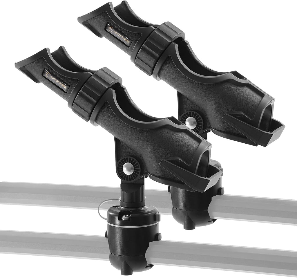 HITORHIKE Hobie H-Rail Fishing Rod Holder for Boat and Kayak, Compatible with Kayak Fishing Accessories
