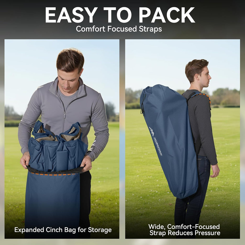 Oversized Double Camping Chair Padded Camping Chairs for Adults,Blue