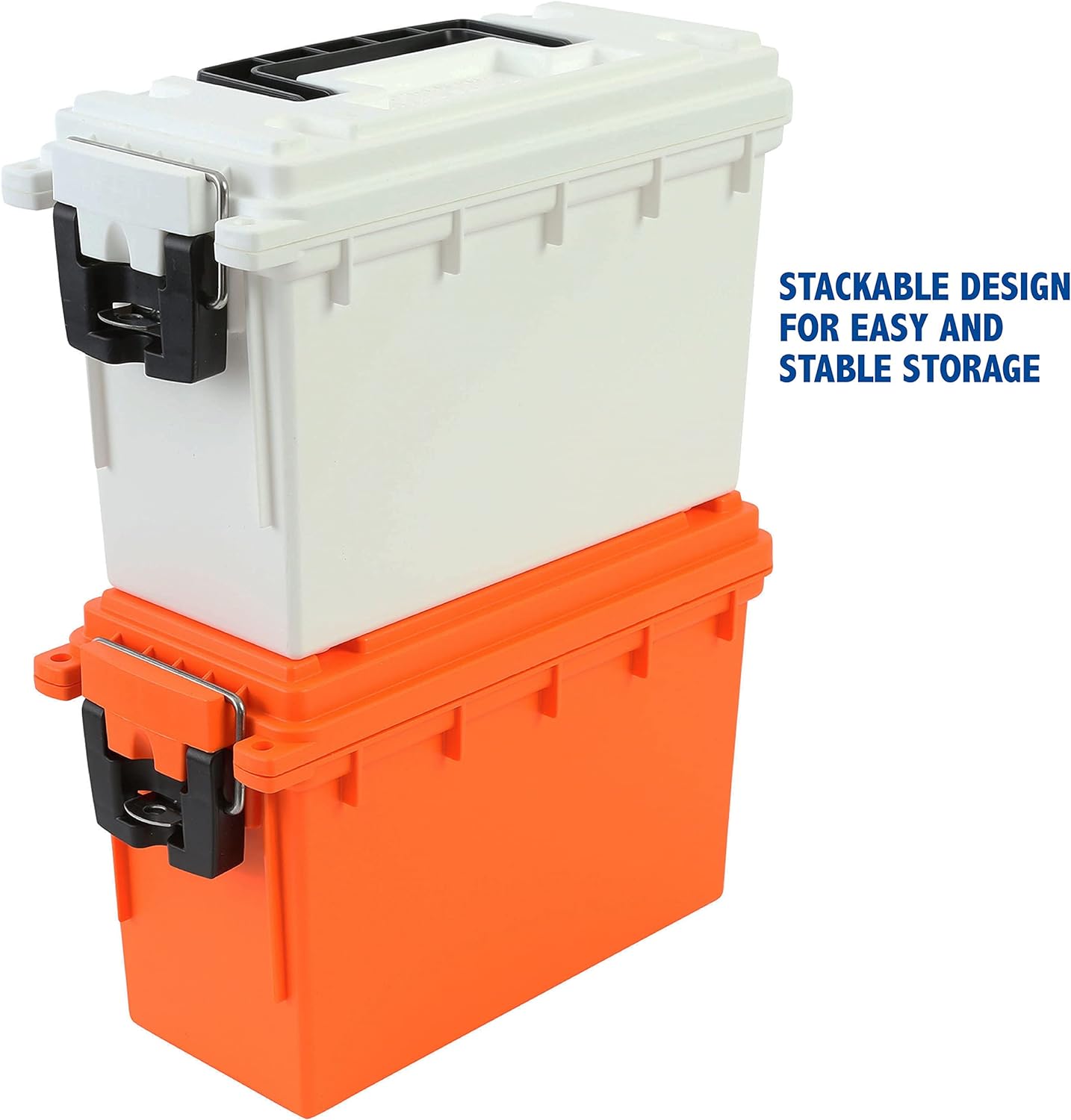 Sheffield 12680 Marine Storage Box, Dry Box Made in USA, Water Resistant Container for Boat and Dock Gear, Small Parts Organizer with Latch, Stackable