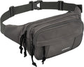WATERFLY Fanny Pack Waist Bag: 2.5L Large 5 Zipper Pockets for Women Men