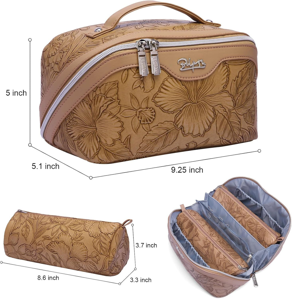 BOYATU Travel Makeup Bags Cosmetic Organizer Bag: 3-Set Make up Bag