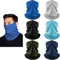 HONGTEYA 6 Pack Summer Neck Gaiter, UV Protection Cooling Face Mask Breathable Bandana Head Scarf Face Cover for Men Women