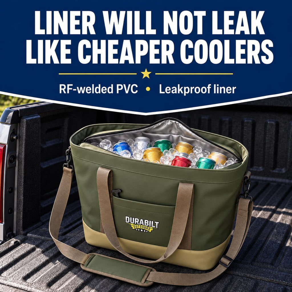 Insulated Soft Cooler Tote 36 Can - Leakproof Collapsible