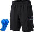 EZRUN Men's 3D Padded Mountain Bike Shorts Quick Dry Cycling Shorts