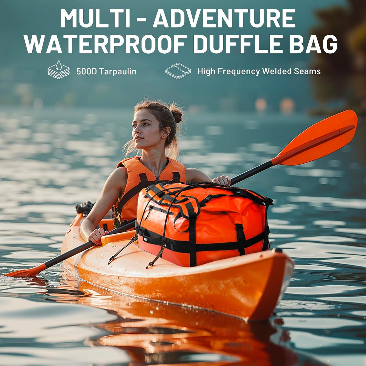 MIER Large Waterproof Duffel Bag - 60L/80L Dry Bag Backpack