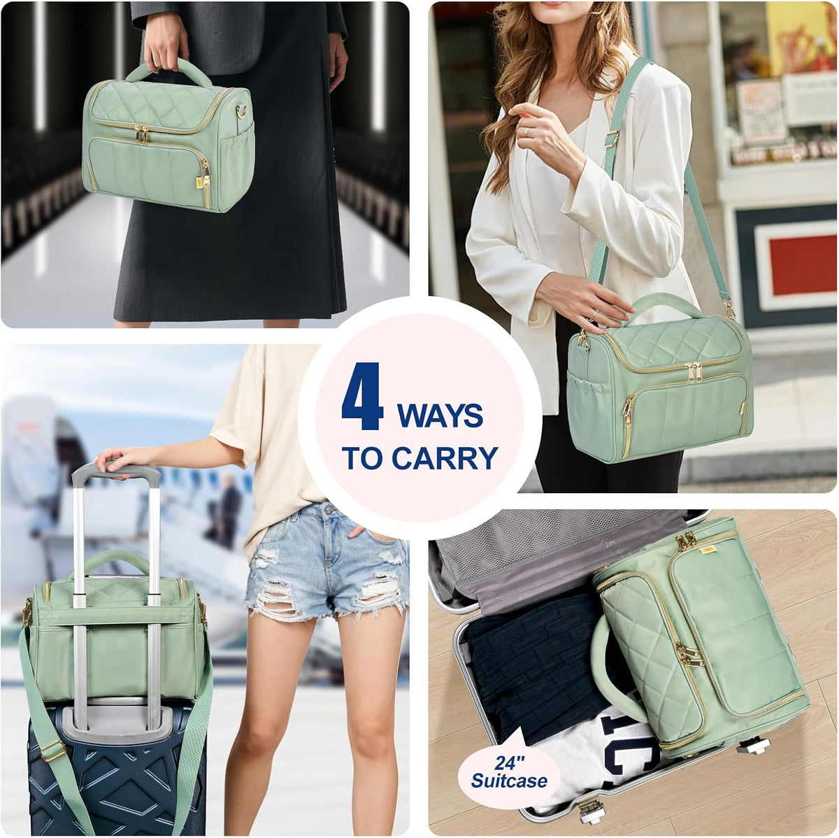 GR69N Travel Toiletry Bag,Large Makeup Bag Organizer Case for Women