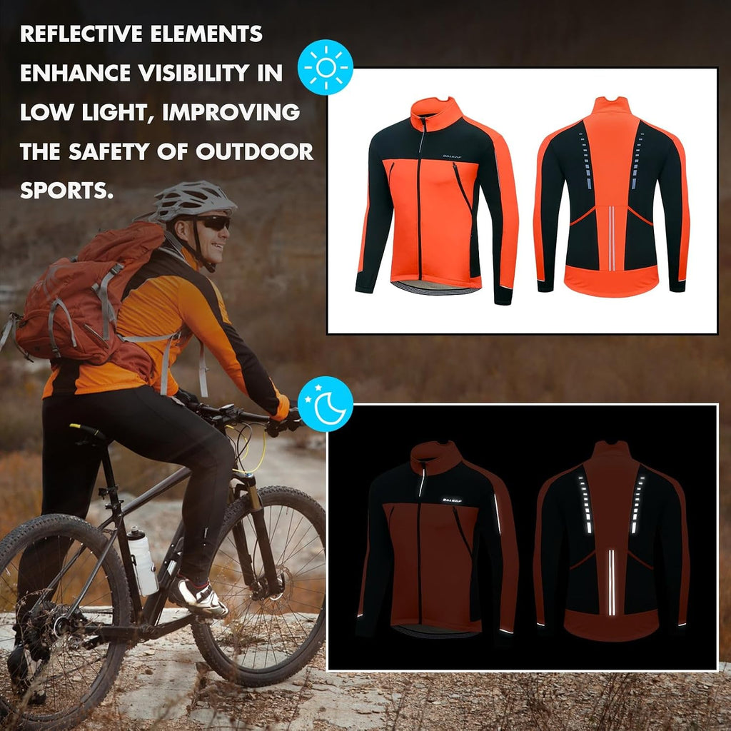 baleaf Men's Cycling Winter Jacket Windproof Softshell Thermal Warm Pockets