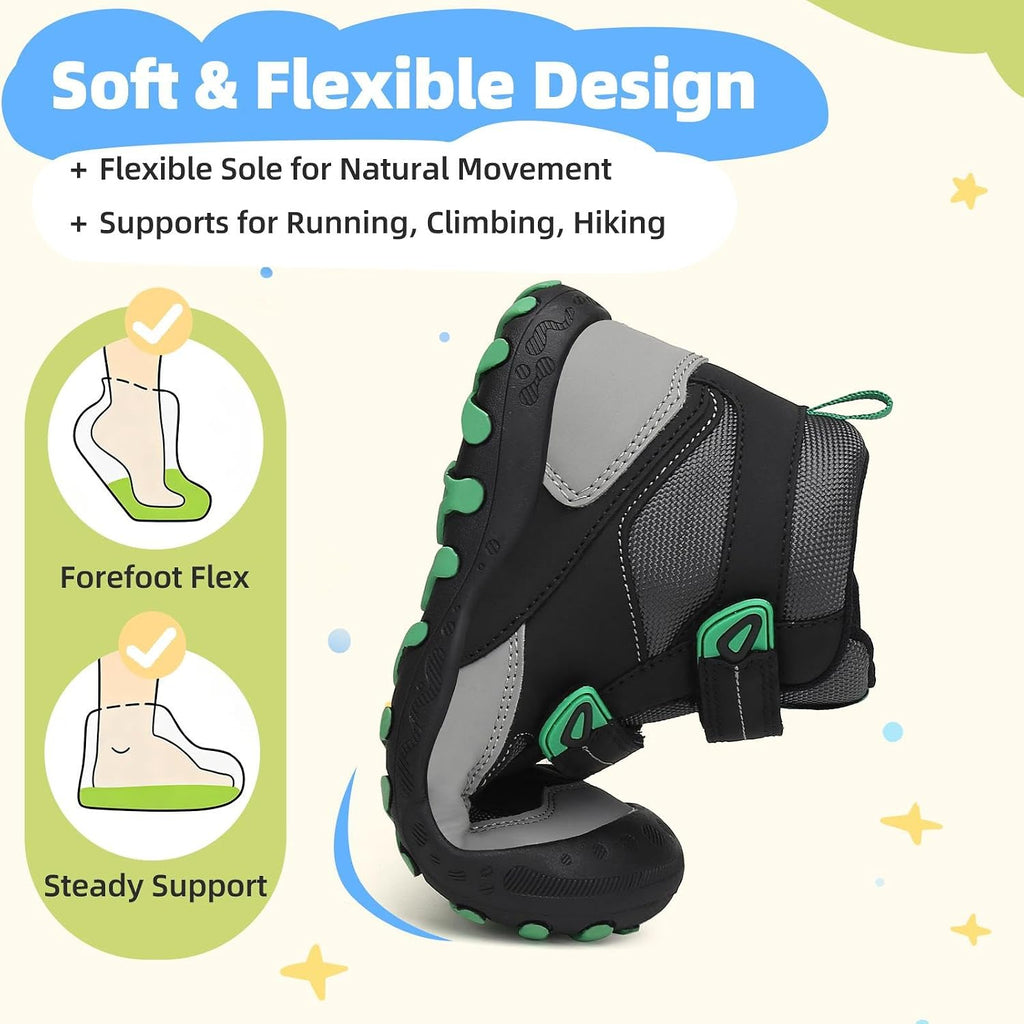Mishansha Kids Hiking Boots for Boys Girls Water-Resistant Non-Slip