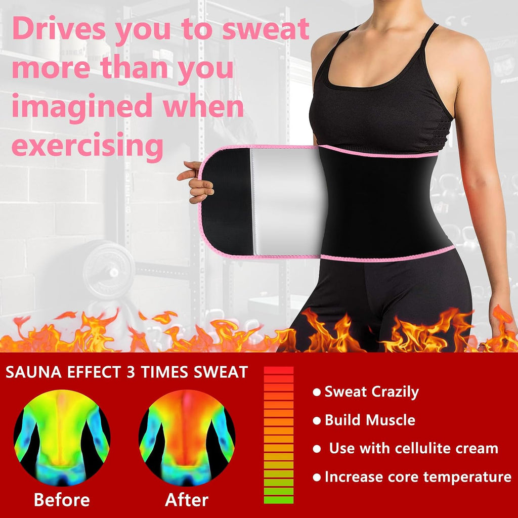 MORECOO Waist Trainer for Women Sweat Band Trimmer Exercise Belt