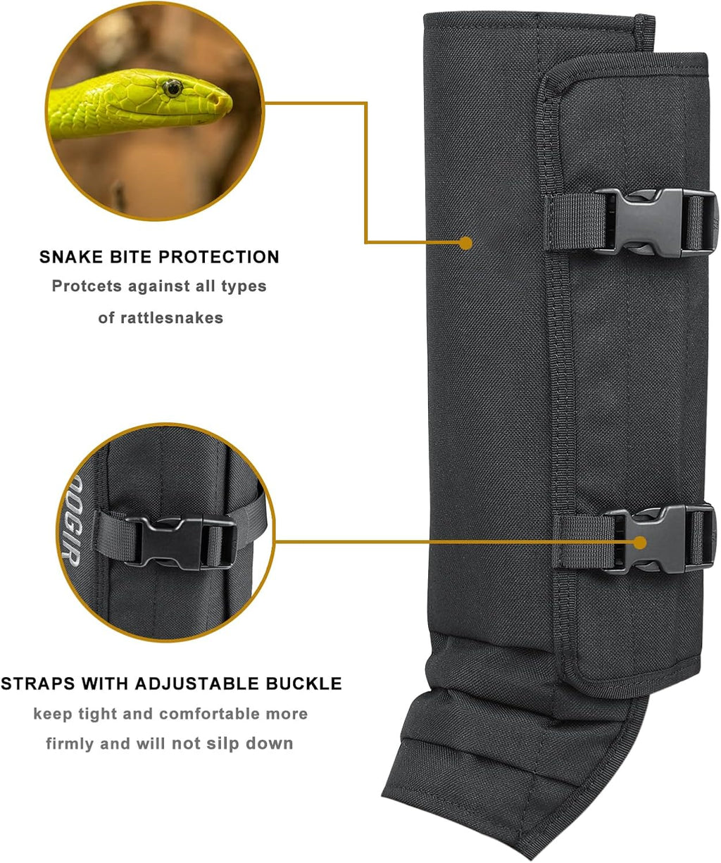 UIIHUNT Snake Gaiters, Waterproof Snake Chaps Snake Gaiter for Men Women, Adjustable Snake Bite Protection Snake Guards