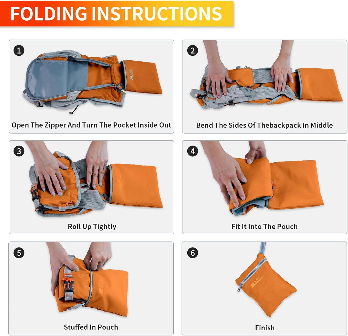 Small Hiking Backpack Packable Lightweight for Women Men