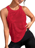 OYOANGLE Women's Camo Print Sleeveless Workout Running Tank Tops Yoga Shirt