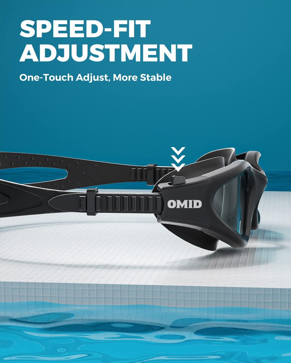 OMID Swim Goggles, P2 Lite Comfortable Anti-Fog Swimming Goggles for Men Women Adults Youth