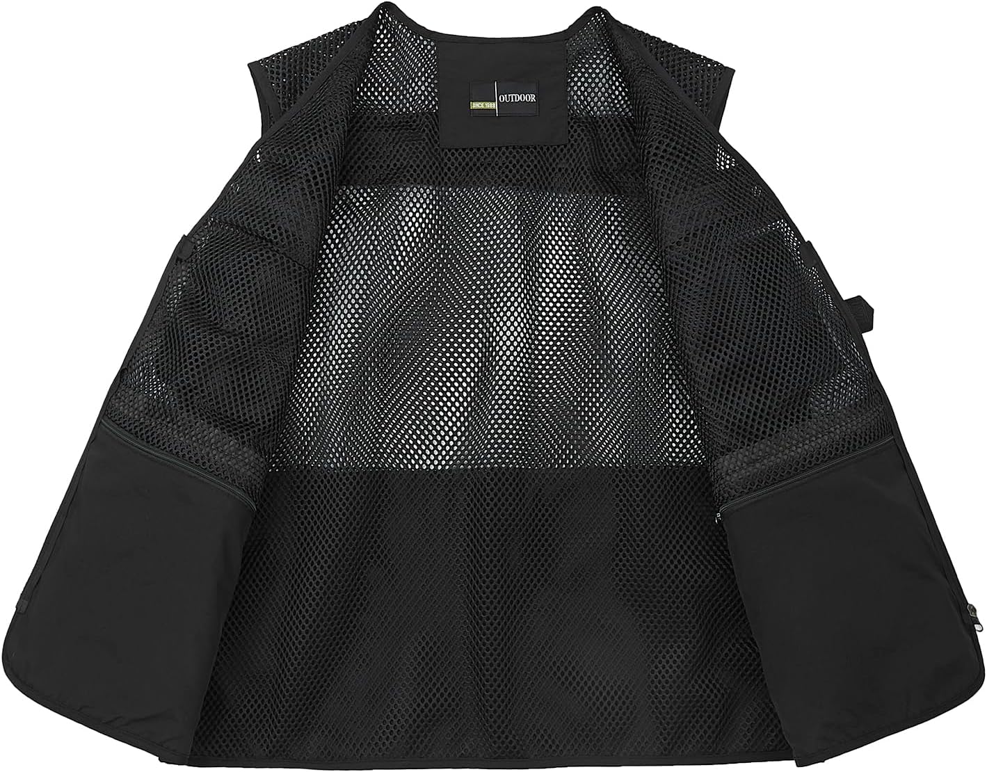 Ziker Men's Mesh Breathable Openwork Camouflage Journalist Photographer Fishing Vest Waistcoat Jacket Coat