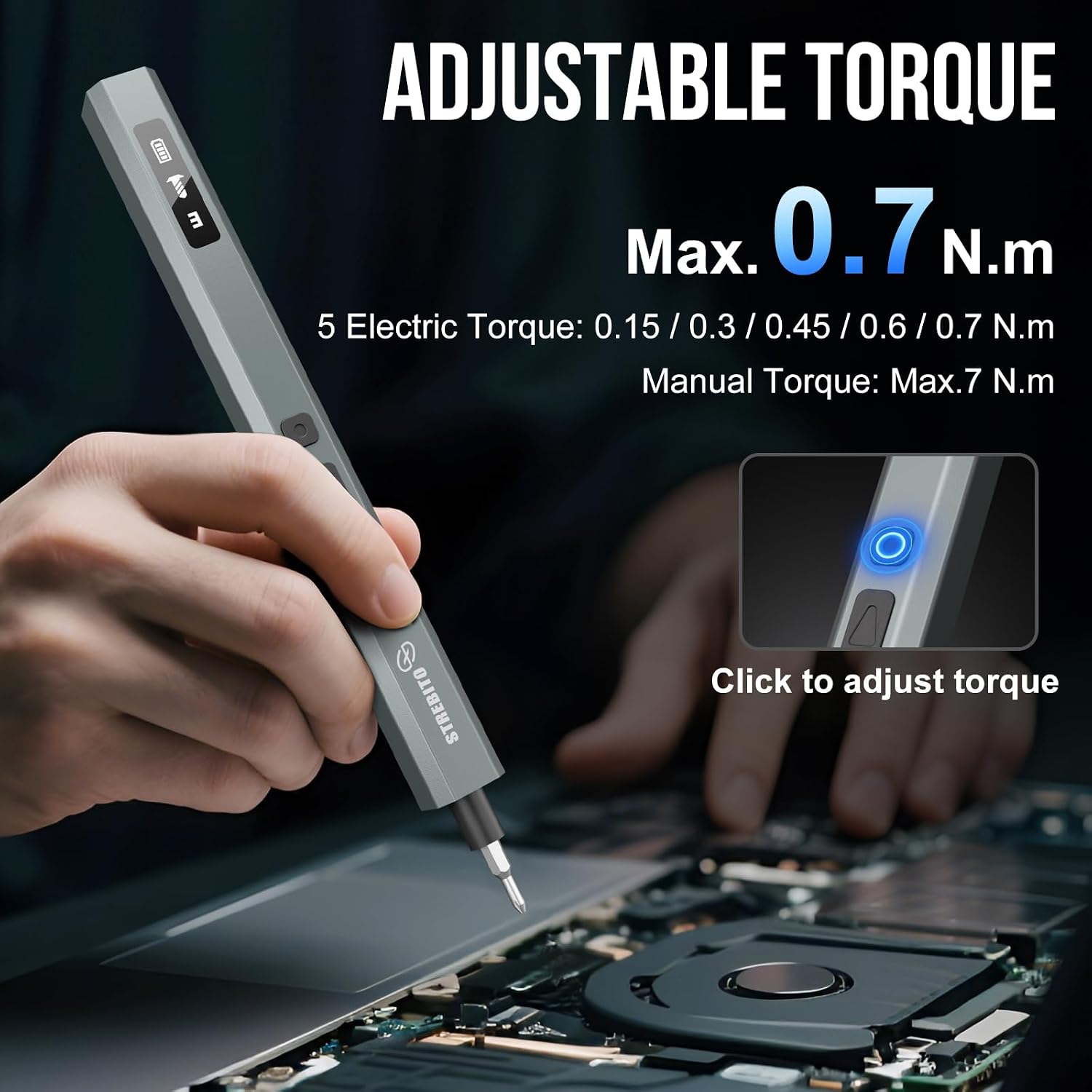 STREBITO 144-Piece Upgraded Electric Screwdriver