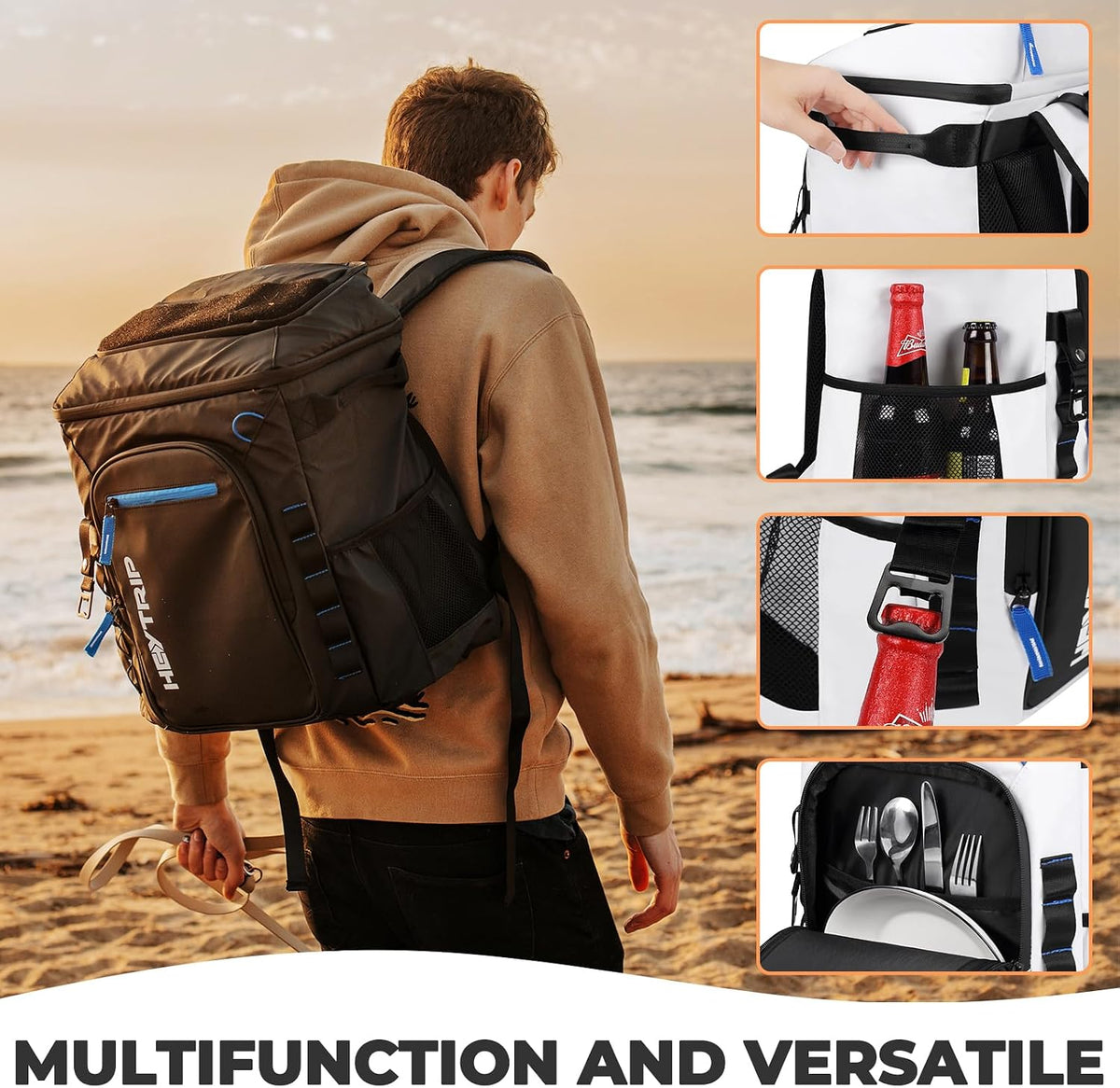 Heytrip Backpack Cooler Insulated Waterproof Leakproof Lunch Bag 36/54 Cans