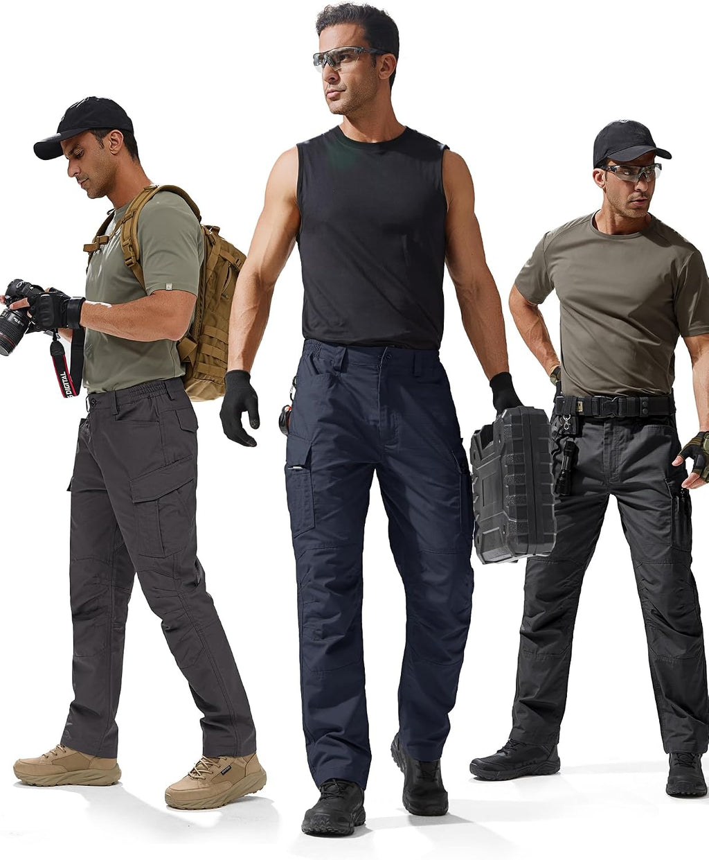 FREE SOLDIER Men's Tactical Pants Ripstop Work Cargo Hiking Pants