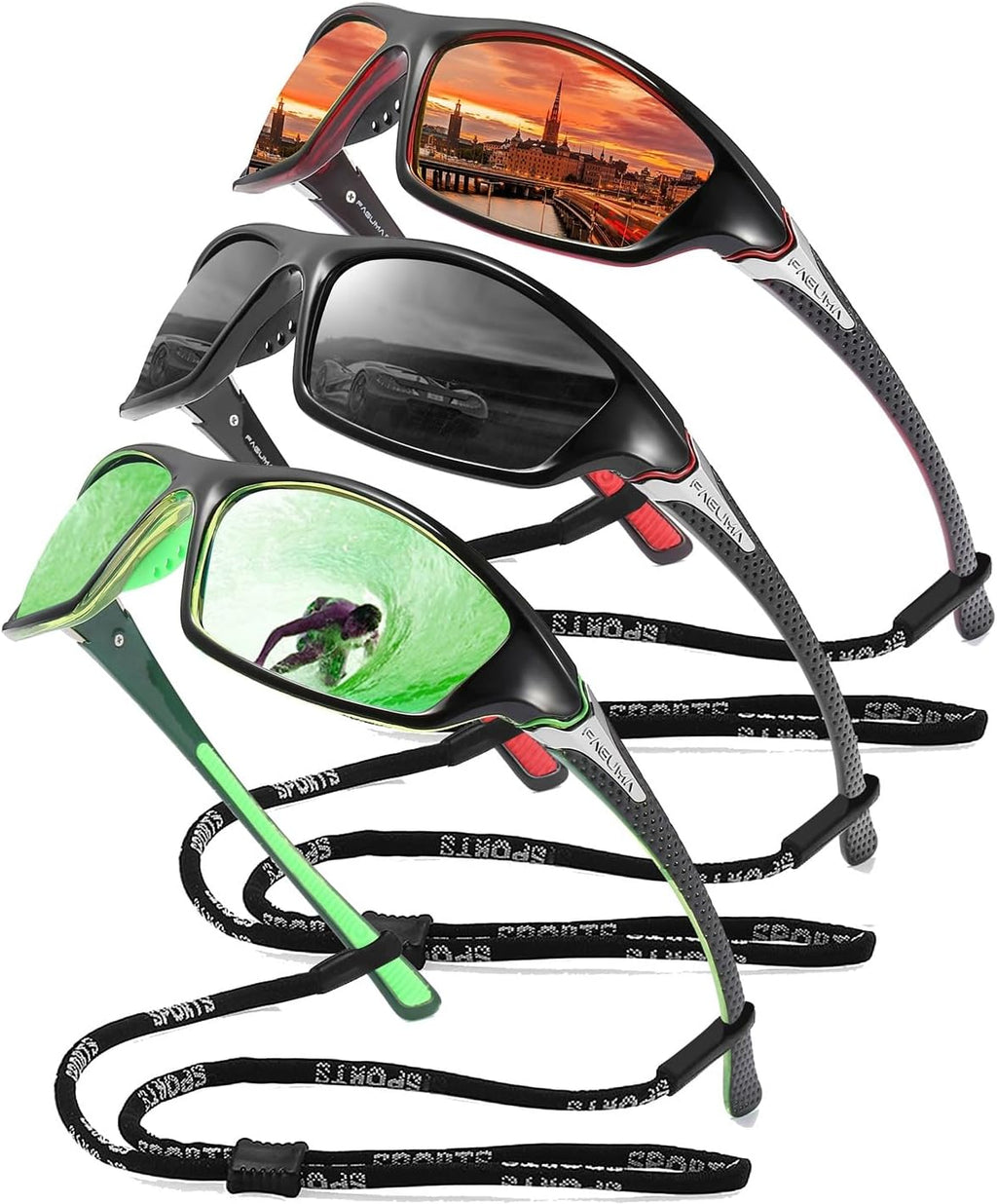 FAGUMA Sports Polarized Sunglasses For Men UV400 Protection