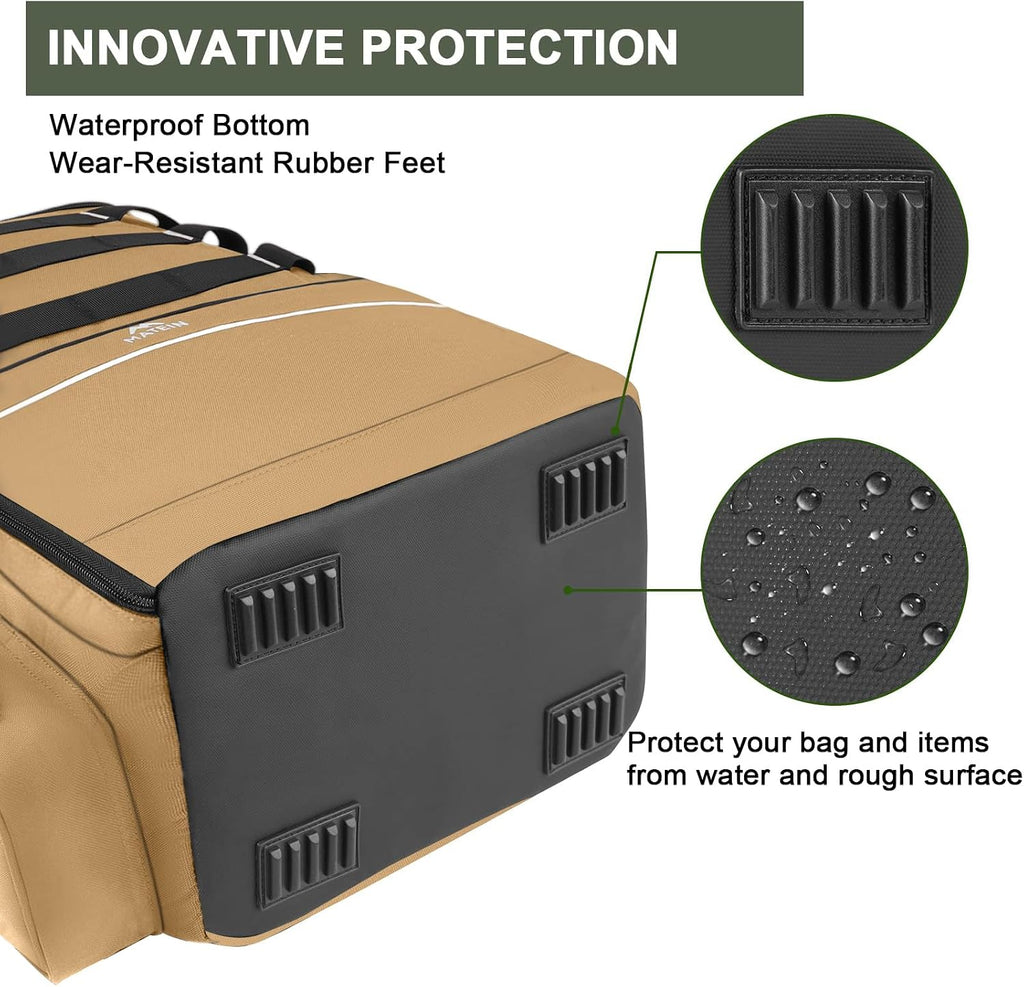 MATEIN Fishing Backpack, Tackle Storage Bag with Rod Holders & Cooler