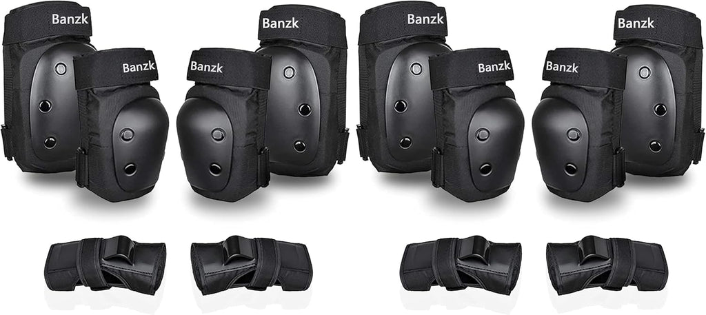 Adult Knee Pads Elbow Pads Wrist Guards for Adult Kids 6 in 1 Protective Gear Set for Skateboarding Biking Roller Skating Cycling Outdoor Sports