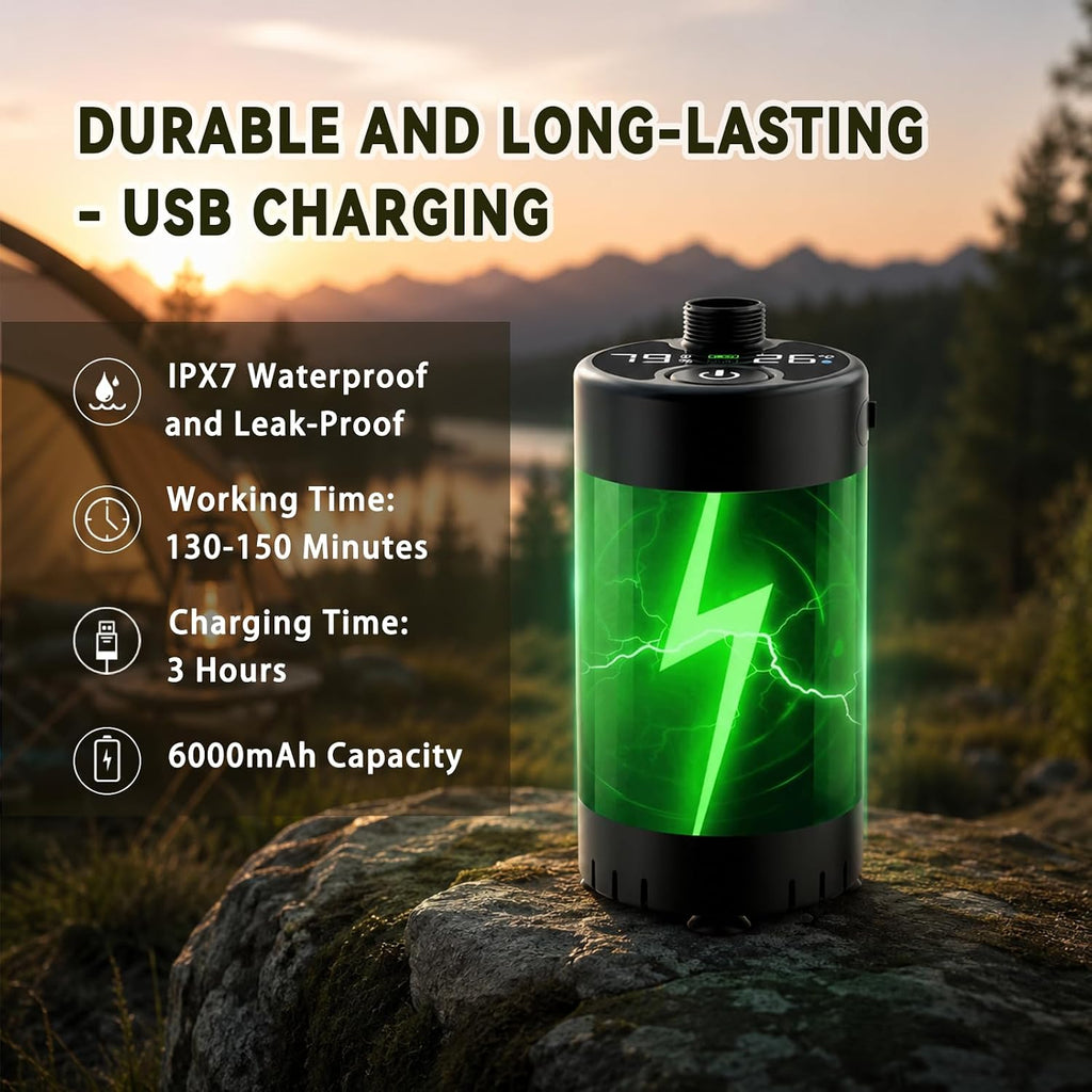 Portable Camping Shower Kit, Perfect for Camping, Hiking & Car Trips