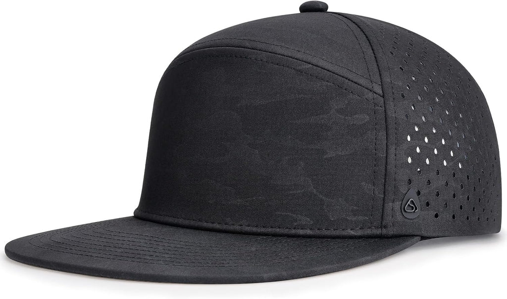 AOPREL Flat Brim Baseball Cap for Men Adjustable Water-Resistant Performance Hat with Breathable Laser Perforated
