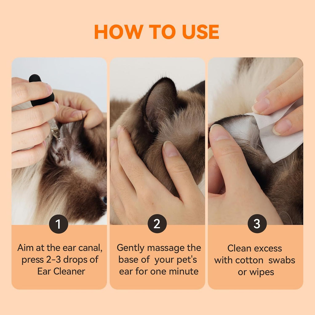 PUAINTA Dog Ear Cleaner Drops for Infection Treatment