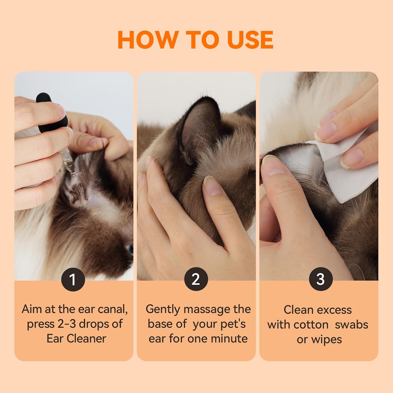 PUAINTA Dog Ear Cleaner Drops for Infection Treatment