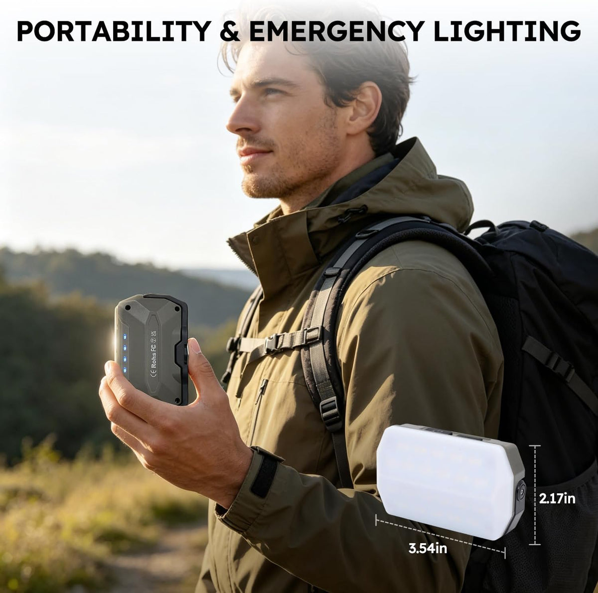 Camping Lights 2Pack, 2000LM Rechargeable Camp Light, LED Camping Lantern
