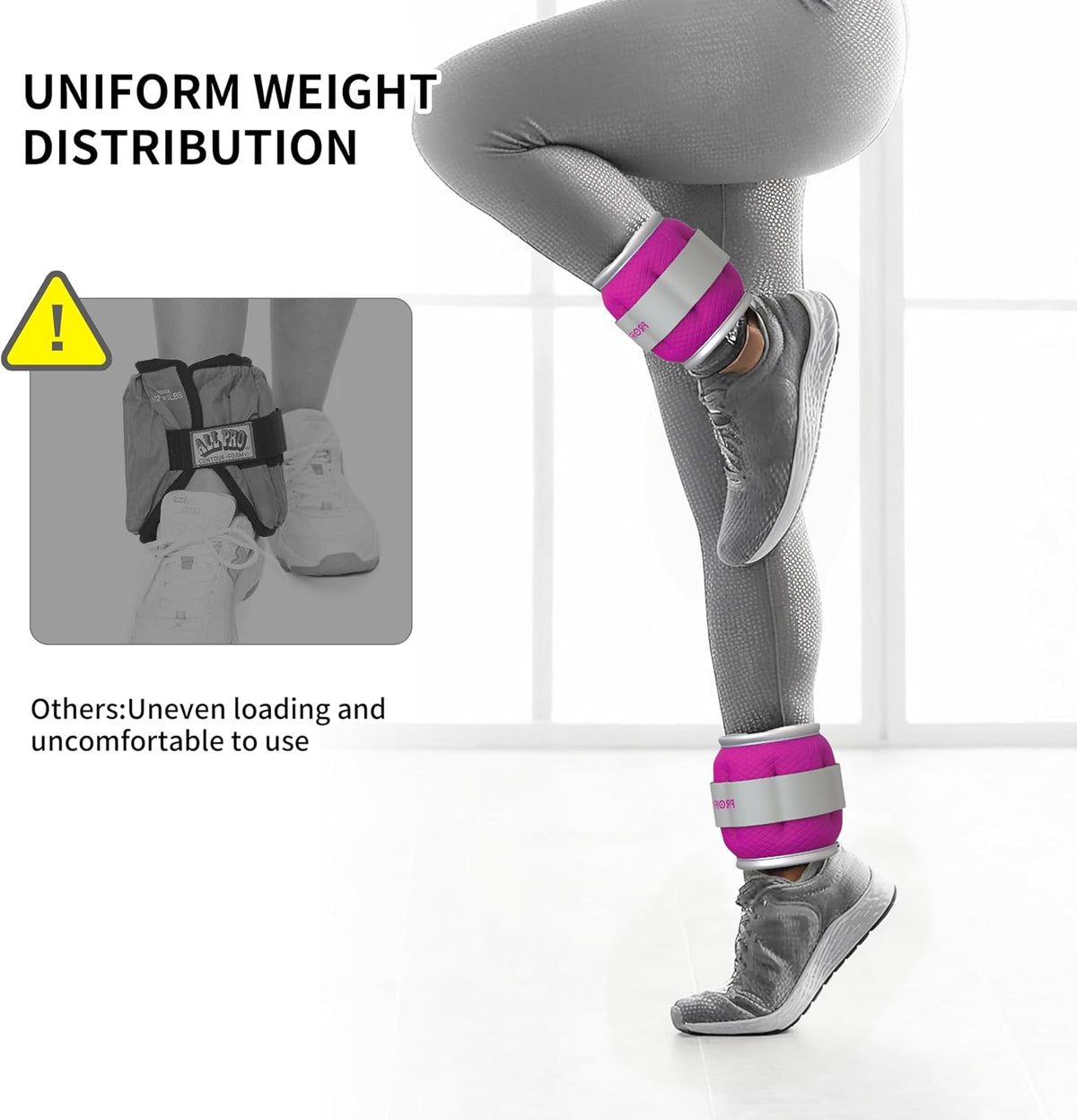 PROIRON Ankle Weights for Women, Leg Weights for Men, Ankle and Wrist Weights 2/4/6/8LBS，Reflective Arm Weights for Jogging，Gymnastics，Aerobics