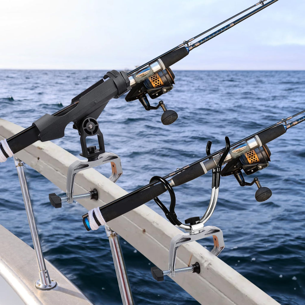 LBW Automatic Spring Fishing Rod Holder for Ground Bank Fishing Pole Holder Hook Setter Adjustable High Sensitivity Stainless Steel Spring Loaded Rod Holder for Fishing