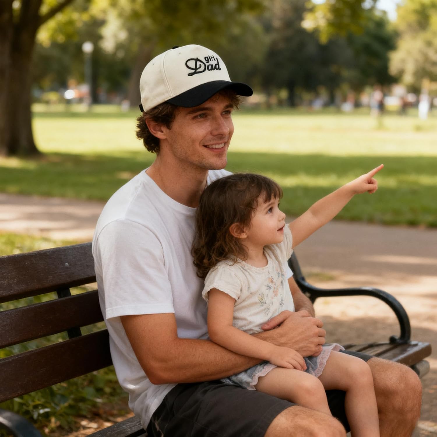Embroidered Boy Girl Dad Mom Two-Tone Baseball Cap, Classic Dad Hat for Men Women His Her, Family Theme Gift Ideas