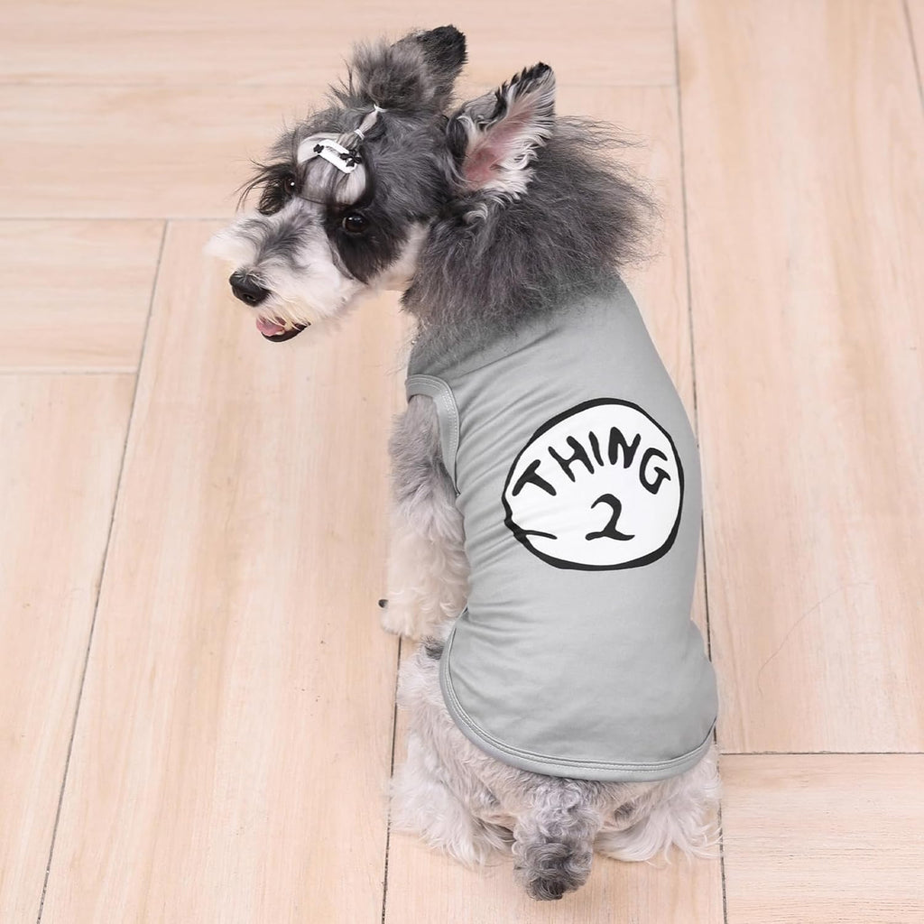 CuteBone Dog Shirts 2-Pack Soft Pet Clothes Breathable Summer Vest for Small Puppy and Stretchy Cat Apparel