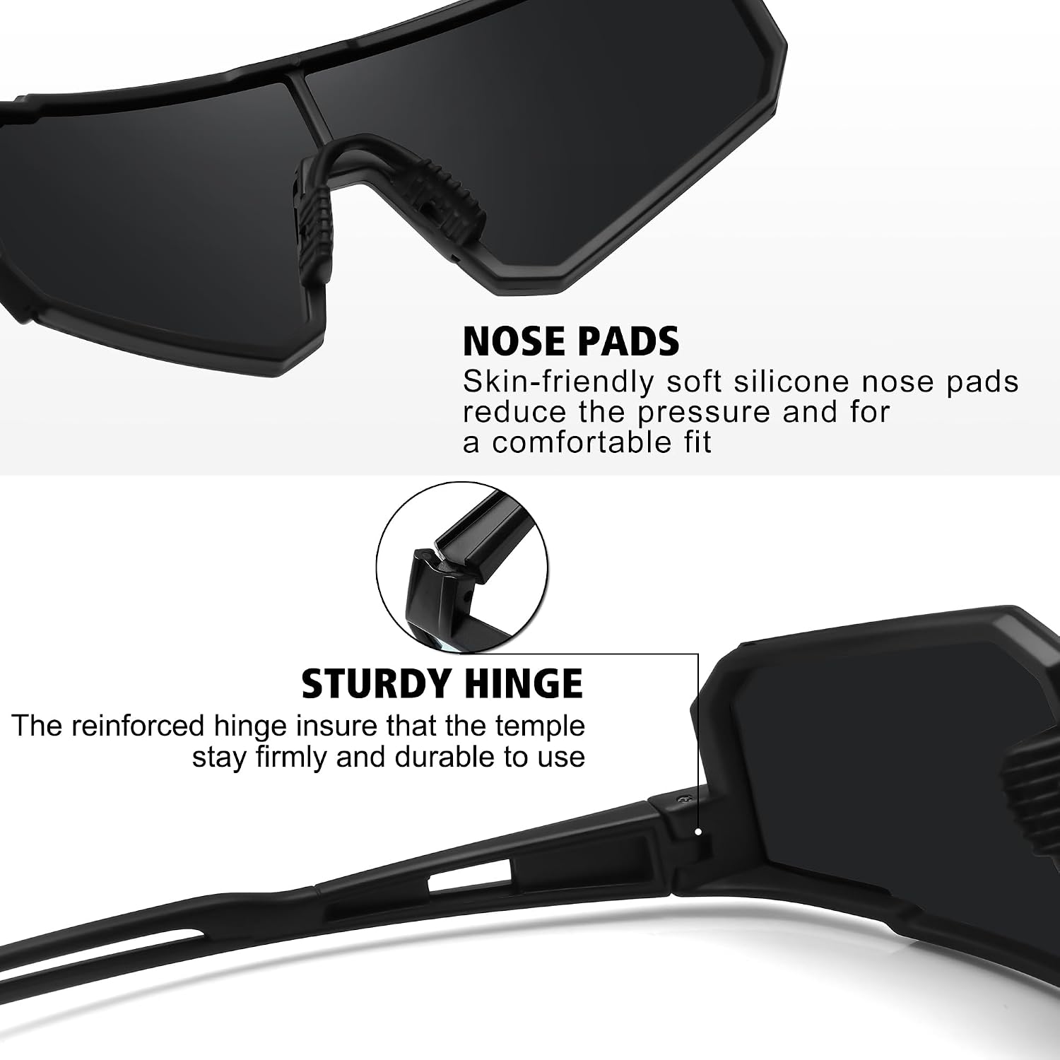 STORYCOAST Polarized Sports Sunglasses for Men Women,Cycling Running