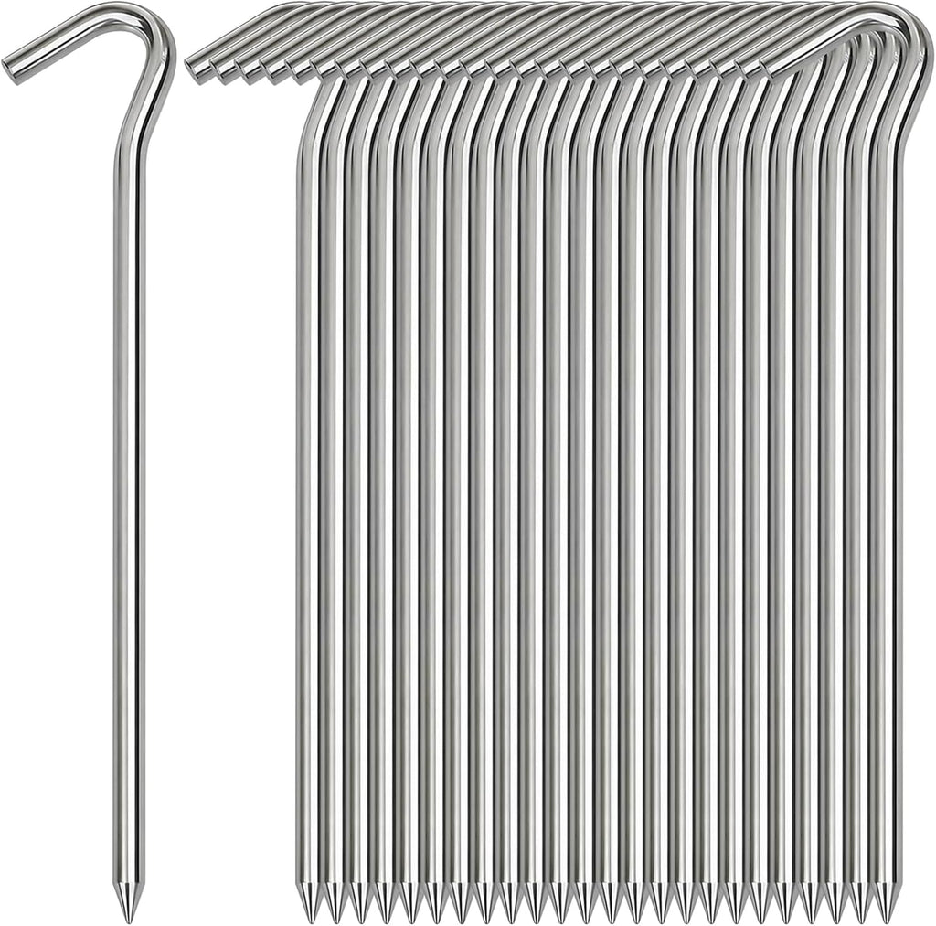 VVOKGO 9 Inches Tent Stakes Heavy Duty Metal Ground Stakes for Camping