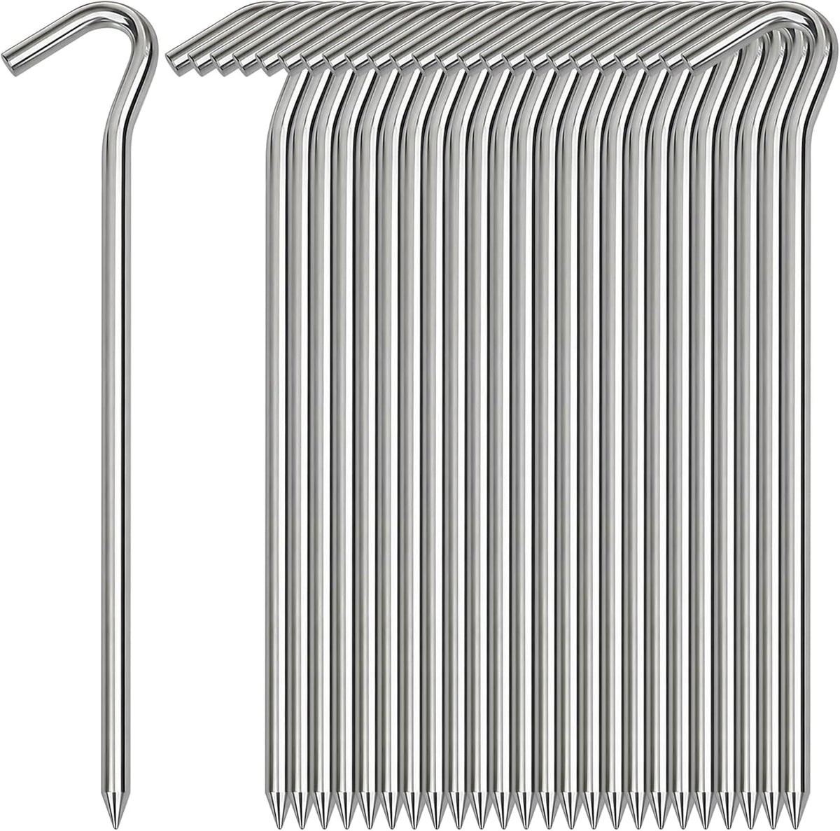 VVOKGO 9 Inches Tent Stakes Heavy Duty Metal Ground Stakes for Camping