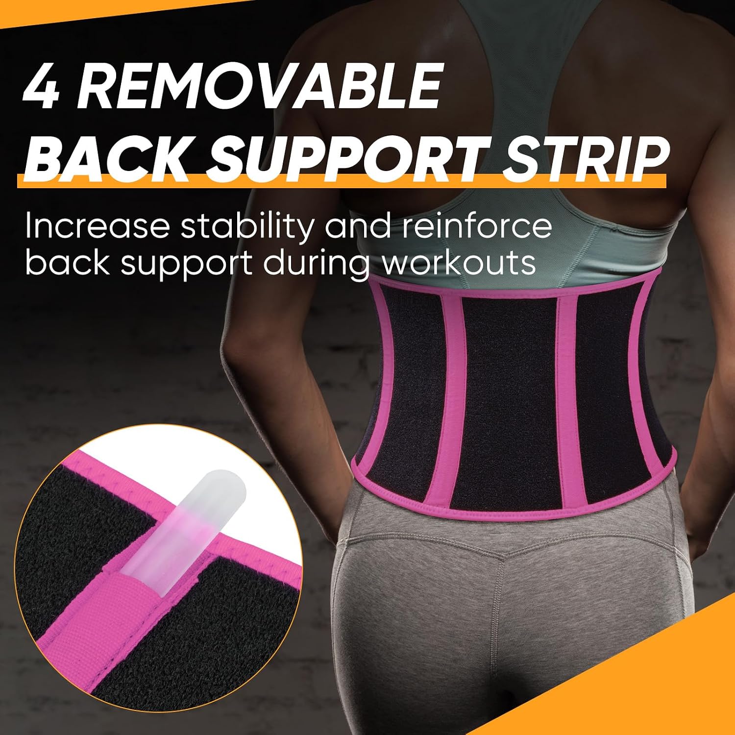 APEXUP Waist Trainer for Women Lower Belly Fat, Men Sweat Band, Stomach Wrap, Waist Trimmer with Removable Lumbar Support