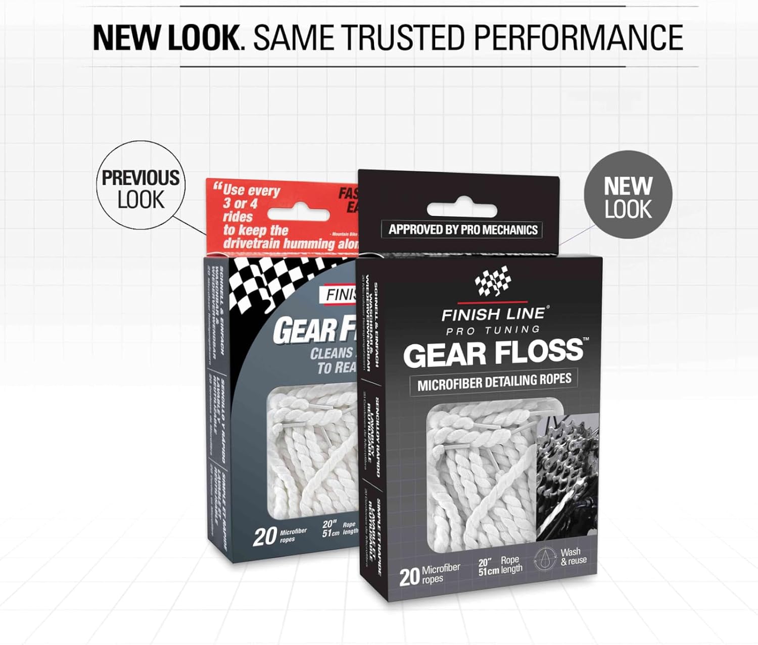 Finish Line Gear Floss Microfiber Cleaning Rope Bike Detailing Tool