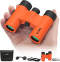 8x21 Compact Binoculars for Adults and Kids, Lightweight Pocket BAK4 Prism FMC Lens, Waterproof Shockproof for Bird Watching Travel Camping Concerts Hiking (Orange)