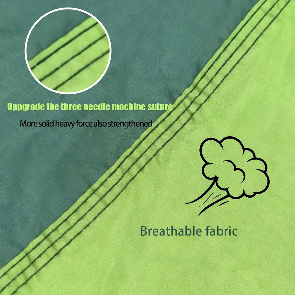 Camping Hammock with Tree Straps Portable Nylon Green 118"x78"