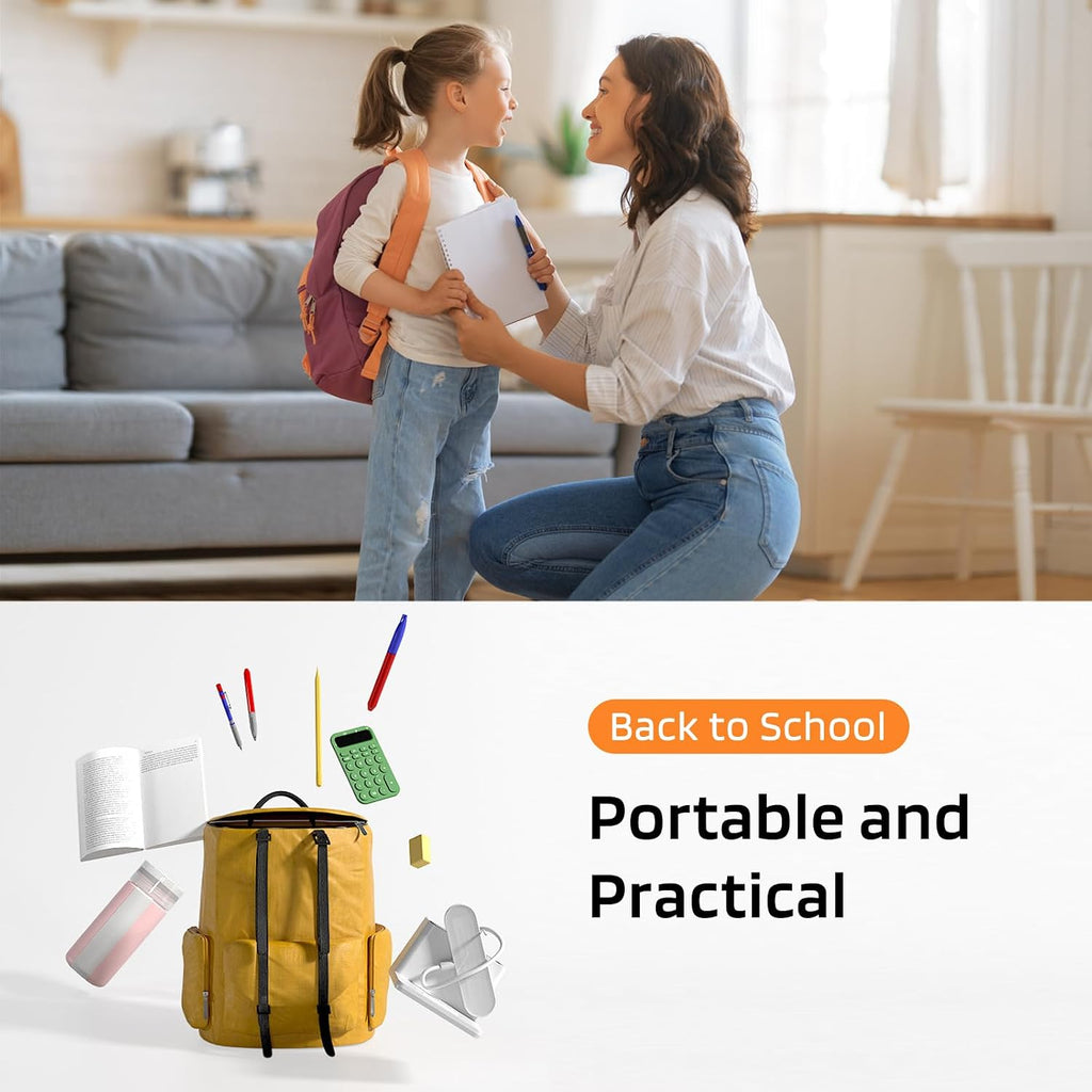 AXX Small Desk Lamp, Rechargeable Cute Table Light for Kids Teens